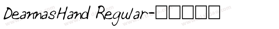 DeannasHand Regular字体转换